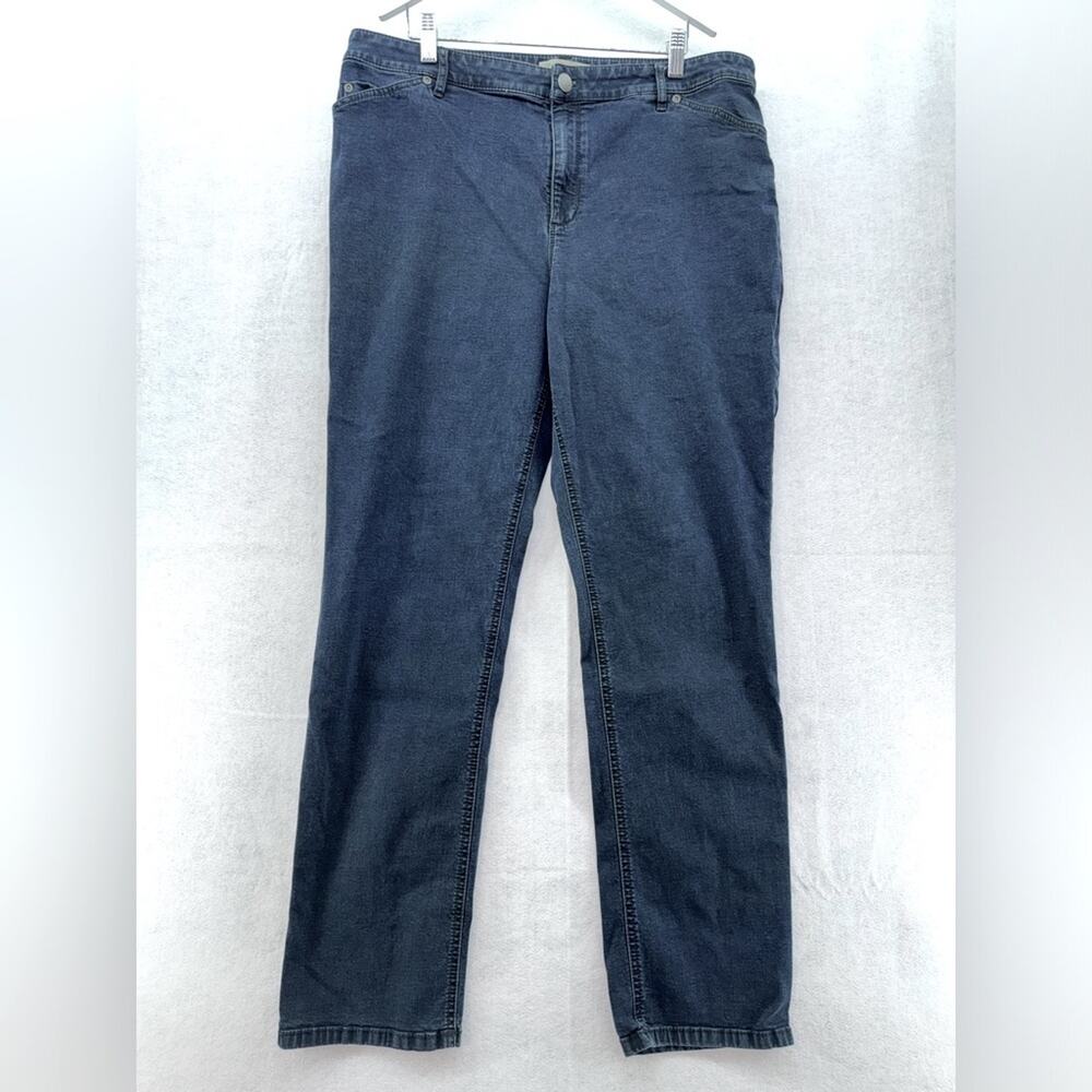 Women’s J.Jill Tried & True Fit Slim Leg Stretch Jeans size 16 Dark Wash